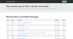 Desktop Screenshot of jewishroommates.com